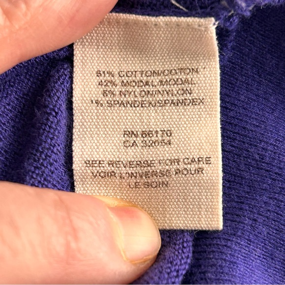 Free People Knit Purple Flutter Sleeves Tunic Dress - Picture 8 of 14